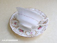 画像9: OB405 Royal Doulton  ロイヤルドルトン ローズパターン ティートリオ (9)