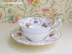 画像4: OB405 Royal Doulton  ロイヤルドルトン ローズパターン ティートリオ (4)