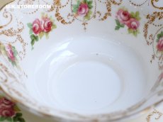 画像15: OB405 Royal Doulton  ロイヤルドルトン ローズパターン ティートリオ (15)