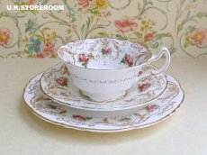 画像3: OB405 Royal Doulton  ロイヤルドルトン ローズパターン ティートリオ (3)