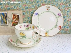 画像4: OB412 Royal Doulton ロイヤルドルトン ワイルドフラワーティートリオ (4)