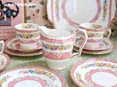 画像1: OB425 Crown Staffordshire  クラウンスタッフォードシャー ピンクチュニス クリーマー (1)