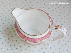 画像6: OB425 Crown Staffordshire  クラウンスタッフォードシャー ピンクチュニス クリーマー (6)