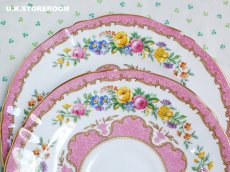 画像18: OB426 Crown Staffordshire  クラウンスタッフォードシャー ピンクチュニス ティートリオ (18)