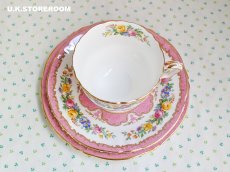 画像12: OB426 Crown Staffordshire  クラウンスタッフォードシャー ピンクチュニス ティートリオ (12)