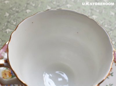 画像2: OB426 Crown Staffordshire  クラウンスタッフォードシャー ピンクチュニス ティートリオ