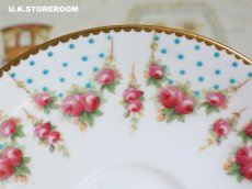 画像8: OB428 Royal Doulton   ロイヤルドルトン ローズ＆ドット ティーカップ＆ソーサー (8)