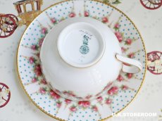 画像9: OB428 Royal Doulton   ロイヤルドルトン ローズ＆ドット ティーカップ＆ソーサー (9)