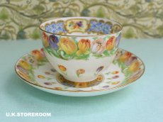 画像9: OB441 Royal Doulton  ロイヤルドルトン チューリップパターン ティートリオ (9)