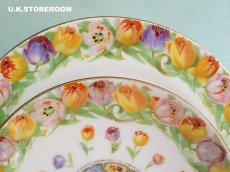 画像17: OB441 Royal Doulton  ロイヤルドルトン チューリップパターン ティートリオ (17)