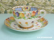 画像8: OB441 Royal Doulton  ロイヤルドルトン チューリップパターン ティートリオ (8)