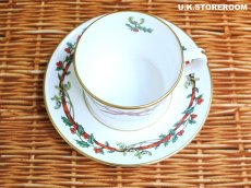 画像6: RW116 Royal Worcester ロイヤルウースター ホーリーリボン ティーカップ＆ソーサー B (6)