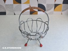 画像7: CO150 Red Glass Sugar Basket  赤ガラス シュガーバスケット (7)