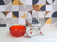 画像4: CO150 Red Glass Sugar Basket  赤ガラス シュガーバスケット (4)