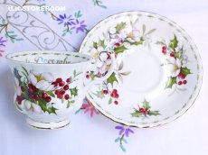 画像6: RA256 Royal Albert    ロイヤルアルバート クリスマスローズ 12月 ティーカップ＆ソーサー (6)