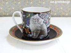 画像4: CH389 Dunbury Mint  Lesley Anne Ivory  レズリー・アン・アイボリー Lesley's Cats　コーヒーカップ＆ソーサー 〜ブラック〜 (4)