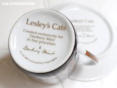 画像16: CH389 Dunbury Mint  Lesley Anne Ivory  レズリー・アン・アイボリー Lesley's Cats　コーヒーカップ＆ソーサー 〜ブラック〜 (16)