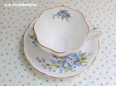 画像8: MB309  Queen Anne   クィーンアン  忘れな草 ティーカップ＆ソーサー (8)
