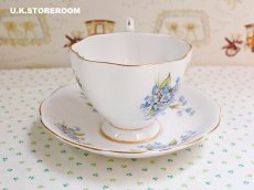 画像4: MB309  Queen Anne   クィーンアン  忘れな草 ティーカップ＆ソーサー (4)