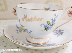 画像7: MB309  Queen Anne   クィーンアン  忘れな草 ティーカップ＆ソーサー (7)