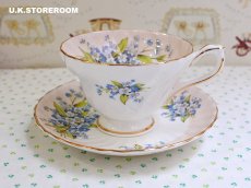 画像4: OB475  Aynsley  エインズレイ 忘れな草 ティーカップ＆ソーサー (4)