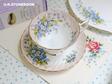 画像2: OB475  Aynsley  エインズレイ 忘れな草 ティーカップ＆ソーサー (2)