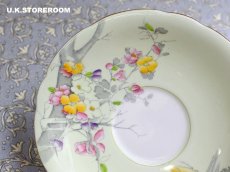 画像12: OB477  Aynsley  エインズレイ グリーン ティーカップ＆ソーサー (12)