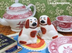 画像1: CO154 W Kent Pottery  ウィリアムケントポタリー スタッフォードシャードッグ (1)