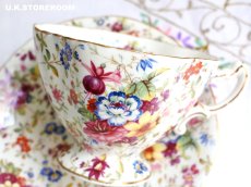 画像11: HA319 Hammersley  ハマースレイ  ハワードスプレイ チンツ ティーカップ＆ソーサー (11)