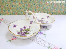 画像3: HA324 Hammersley  ハマースレイ ヴィクトリアンバイオレット スミレ ジャムディッシュ (3)