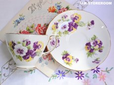 画像12: HA325 Hammersley  ハマースレイ パンジー ティーカップ＆ソーサー (12)