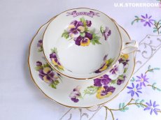 画像7: HA327 Hammersley  ハマースレイ パンジー ティーカップ＆ソーサーA (7)