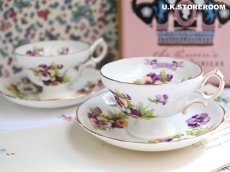 画像2: HA327 Hammersley  ハマースレイ パンジー ティーカップ＆ソーサーA (2)