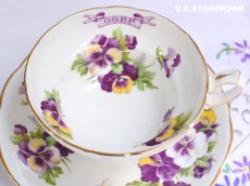 画像8: HA327 Hammersley  ハマースレイ パンジー ティーカップ＆ソーサーA (8)