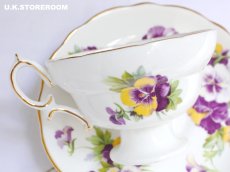 画像13: HA327 Hammersley  ハマースレイ パンジー ティーカップ＆ソーサーA (13)