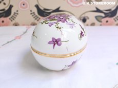 画像8: HA328 Hammersley  ハマースレイ ヴィクトリアンバイオレット エッグ トリンケットボックス B (8)