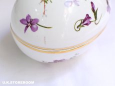 画像12: HA328 Hammersley  ハマースレイ ヴィクトリアンバイオレット エッグ トリンケットボックス B (12)