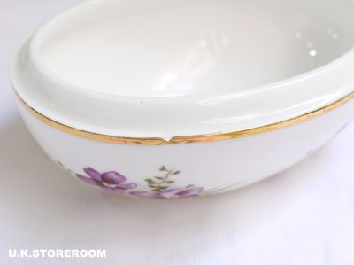 画像1: HA329 Hammersley  ハマースレイ ヴィクトリアンバイオレット エッグ トリンケットボックス A