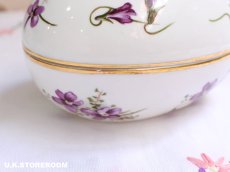画像14: HA329 Hammersley  ハマースレイ ヴィクトリアンバイオレット エッグ トリンケットボックス A (14)