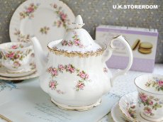 画像1: RA258 Royal Albert  ロイヤルアルバート ディミティローズ ティーポット (1)
