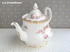 画像4: RA258 Royal Albert  ロイヤルアルバート ディミティローズ ティーポット (4)