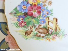 画像6: OB483 Washington Pottery  ワシントンポタリー カントリーシーン ケーキプレート (6)