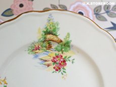 画像3: OB483 Washington Pottery  ワシントンポタリー カントリーシーン ケーキプレート (3)