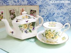 画像2: MB314 Crownford Giftware クラウンフォードギフトウエア スプリングフラワー ティーポット (2)