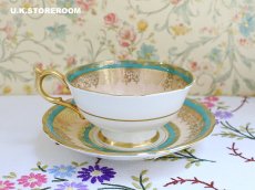 画像7: PA104 Paragon パラゴン  ローズパターン グリーン ティーカップ＆ソーサー (7)