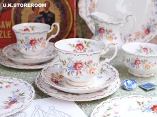 画像1: RA267 Royal Albert  ロイヤルアルバート ジュビリーローズ  ティートリオ (1)