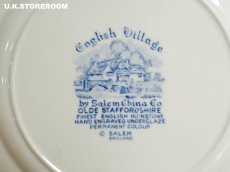 画像13: OB487 Salem China セーラムチャイナ イングリッシュビレッジ デザートプレート (13)