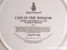 画像9: CH408 Royal Doulton Lesley Anne Ivory  レズリー・アン・アイボリー Cats in the window サマー ピクチャープレート  (9)