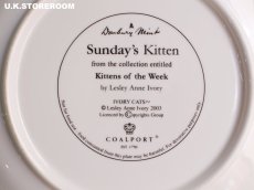 画像7: CH409 Coalport Lesley Anne Ivory  レズリー・アン・アイボリー Kitten of the Week -Sunday's Kitten- ピクチャープレート  (7)