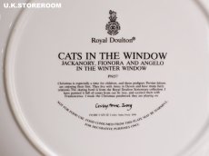画像8: CH407 Royal Doulton Lesley Anne Ivory  レズリー・アン・アイボリー Cats in the window ウィンター ピクチャープレート  (8)